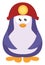 Firefighter penguin, icon icon