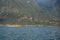 Firefighter plane taking water from Garda lake