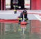 Firefighter positions a powerful fire hydrant during the exercises in the Fire Station