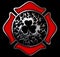 Firefighter Shamrock chromed shield