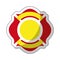 firefighter shield isolated icon