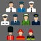Firefighter, soldier, pilot and captains avatars