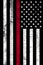 Firefighter Support Vertical Textured Flag