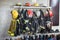 Firefighter Uniforms Arranged At Fire Station