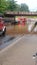 Firefighters during a flood