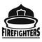 Firefighters helmet logo, simple style