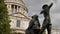 Firefighters memorial and St Pauls London