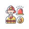 Firefighters RGB color icon