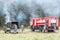 Firefighters trained to extinguish a burning forest