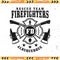 Firefighters vector emblem, badge, label or logo