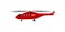 Firefighting helicopter, emergency service vehicle vector Illustration on a white background
