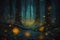 Firefly Forrest, Night Mystical Woods, Enchanted Vibes