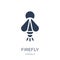 Firefly icon. Trendy flat vector Firefly icon on white background from animals collection