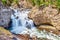 Firehole Falls in Yellowstone National Park, Wyoming, USA