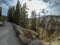 Firehole river and waterfalls in yellowstone wyoming