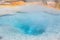 Firehole Spring crystal clear blue thermal feature, Yellowstone National Park, USA
