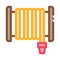 Firehose Hose Reel Icon Outline Illustration