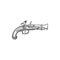Firelock shotgun isolate pirate musket cowboys gun