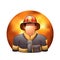 Fireman with fire