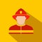 Fireman flat icon