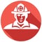 Fireman flat icon fire fighter