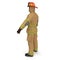 Fireman Fuly Protective Uniform Isolated 3D Illustration On White Background