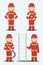 Fireman isolated vector illustration