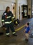 fireman and little boy