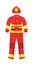 Fireman protective suit flat vector illustration