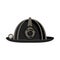 Fireman\\\'s helmet with flashlight  black. Isolated color image