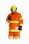 Fireman suit isolate on white