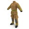 Fireman Uniform Isolated 3D Illustration On White Background