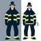 Fireman vector illustration flat style front side