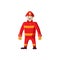 Firemen icon in cartoon style