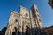 Firenze, Tuscany Italy - December 30, 2018 frontal lower view the Duomo of Florence and Giotto`s Bell Tower