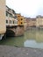 Firenze view, city view of the river, name Arno, Ponte Vecchio.