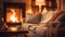 fireplace blurred house interior icons