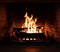 Fireplace, fire burning, cozy warm fireside, christmas home