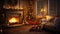 fireplace holiday cozy
