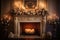 fireplace mantel adorned with candles, creating a serene ambiance