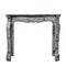 Fireplace surround in grey white marble antique Victorian isolat