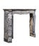 Fireplace surround in grey white marble antique Victorian isolat