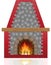 Fireplace vector illustration