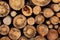 Fireplace wood logs texture