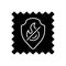 Fireproof fabric feature on fabric black glyph icon