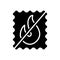 Fireproof material glyph icon. Fabric feature. Textile industry. Fiber type. Black symbol