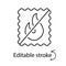 Fireproof material outline icon. Fabric feature. Textile industry. Fiber type