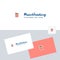 Fires vector logotype with business card template. Elegant corporate identity. - Vector