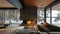 Fireside Elegance: A Modern Living Room's Heartbeat