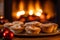 Fireside Mince Pies Evoking Holiday Nostalgia
